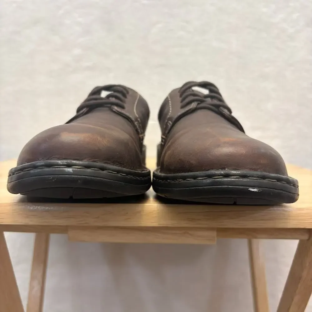 Clarks Dress Shoes Kyros Oxford Brown Leather Lace Up Chukka Shoe Men’s Size 11M